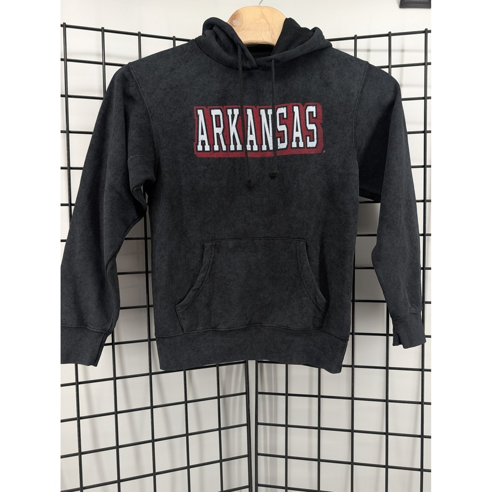 Blue 84 Arkansas Hoodie Unisex Small Charcoal Grey NWOT Acid Wash Distressed